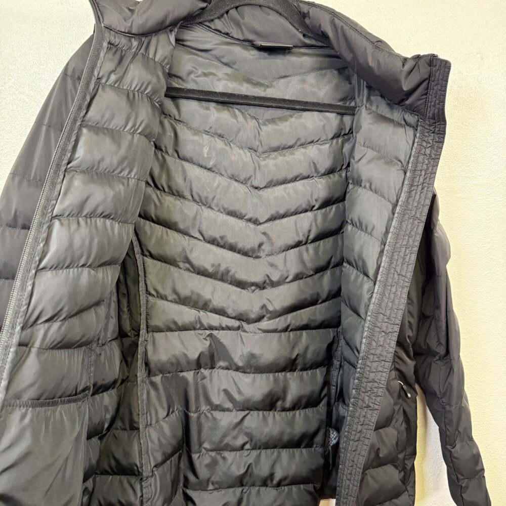 32 Degrees Heat Womens Black Puffer Jacket Large Hooded Casual Sporty Streetwear - Picture 3 of 12